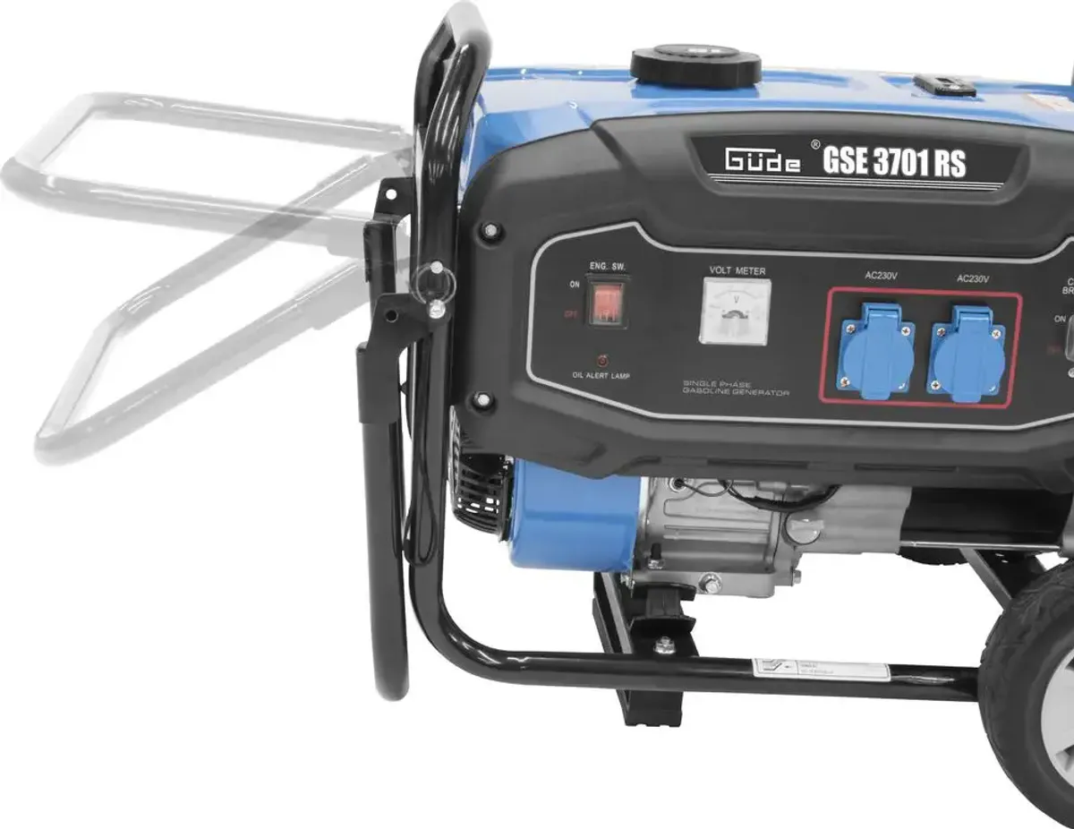 Güde Tyskland GSE 2800W Strømaggregat Bensin - AVR + Hjulsett + 