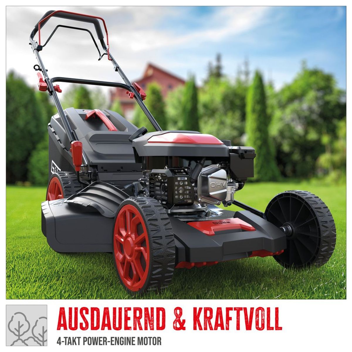 Güde Tyskland XL 5HK / 51cm Gressklipper PRO Kombi 4-i-1